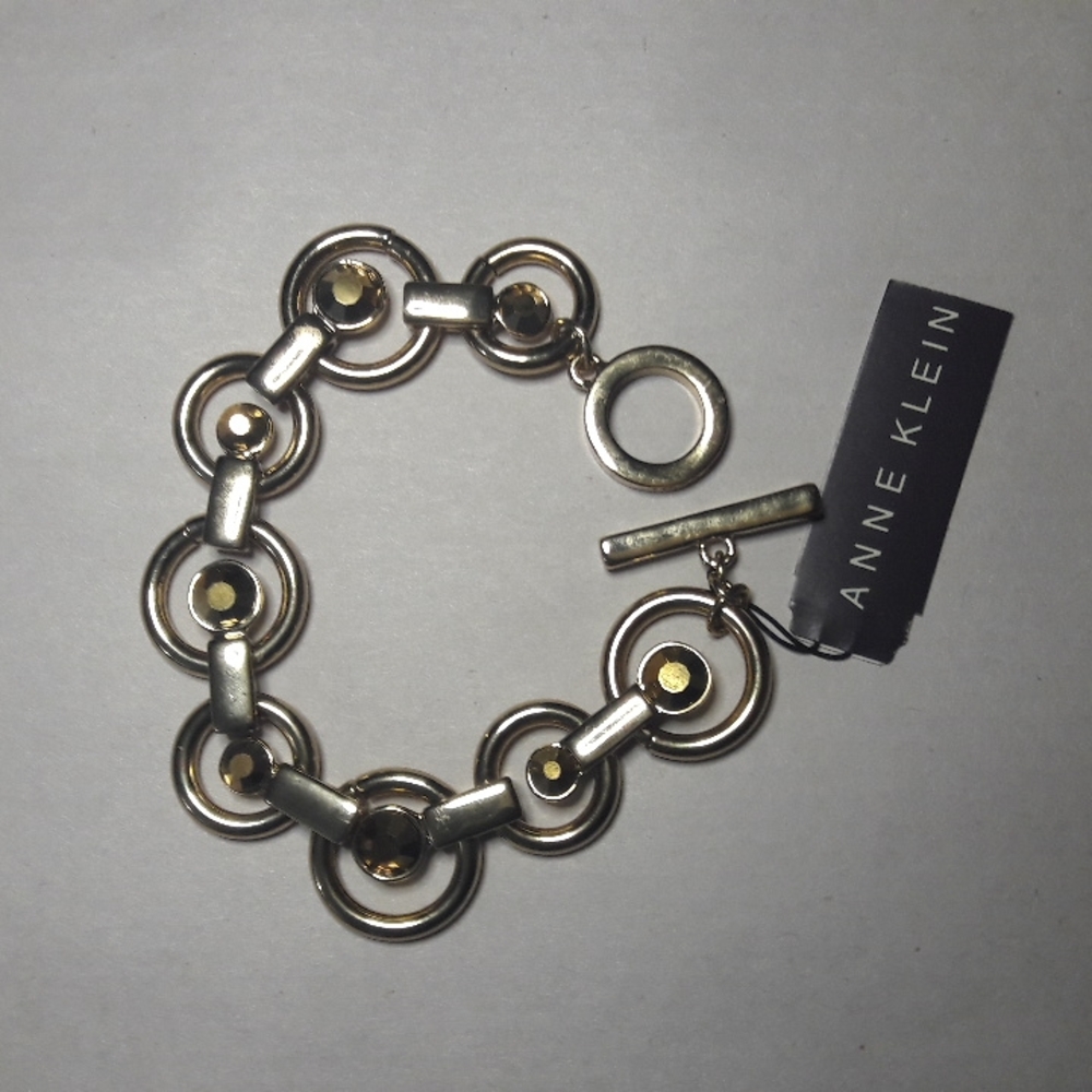 Anne Klein Women Bracelet Gold Toggle New